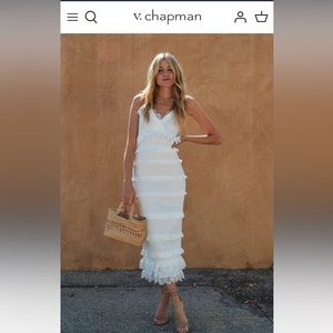 V. Chapman The Narcisse Dress in White (worn once)